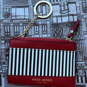 Henri Bendel coin, wallet, business card holder with key ring